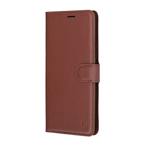 Techsuit - Leather Folio kinyitható tok - Xiaomi Redmi Note 15 5G / Note 15 4G / Poco M8 5G - Barna