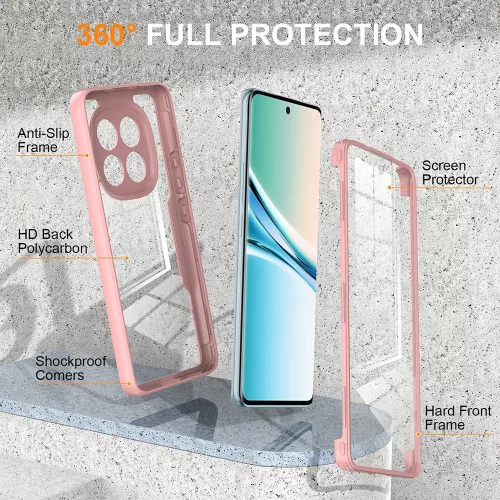 Techsuit - ColorVerse 360 tok kijelzővédővel - Xiaomi Redmi Note 15 5G / Poco M8 5G - Rózsaszín