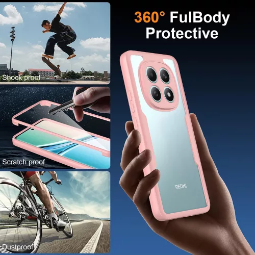 Techsuit - ColorVerse 360 tok kijelzővédővel - Xiaomi Redmi Note 15 4G - Rózsaszín