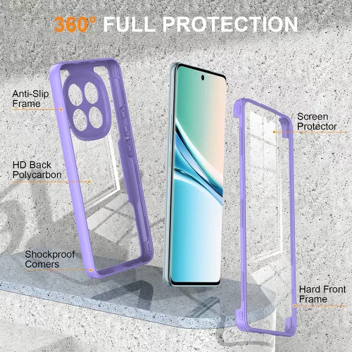 Techsuit - ColorVerse 360 tok kijelzővédővel - Xiaomi Redmi Note 15 4G - Lila