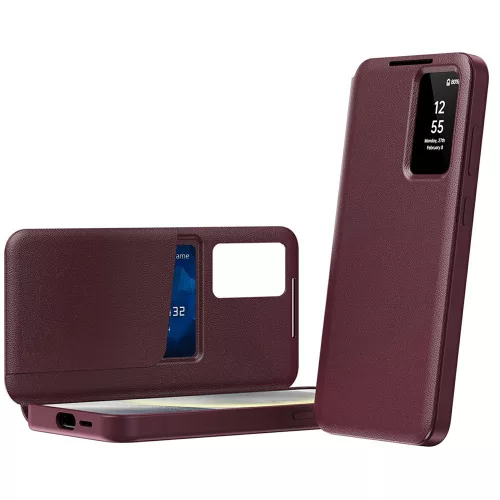 Techsuit - SmartView kinyitható tok - Samsung Galaxy A37 5G - Piros