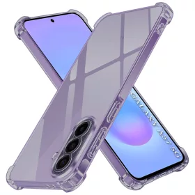  Techsuit - Shockproof Átlátszó Ütésálló Szilikon tok - Samsung Galaxy A57 5G - Átlátszó fekete