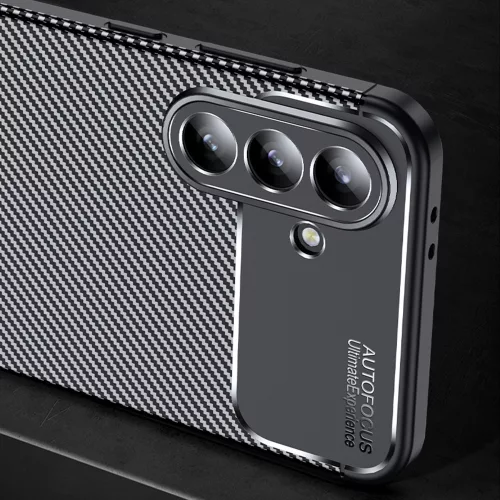 Techsuit - CarbonFiber szilikon tok - Samsung Galaxy A57 5G - Fekete