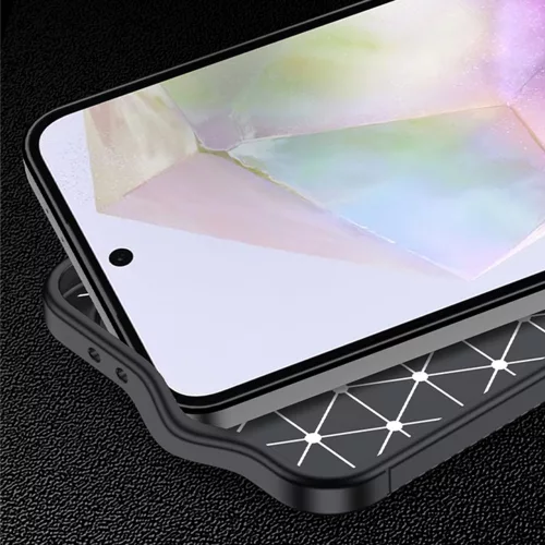 Techsuit - CarbonFiber szilikon tok - Samsung Galaxy A57 5G - Fekete