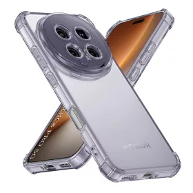   Techsuit - Shockproof Átlátszó Ütésálló Szilikon tok - Honor Magic8 Pro - Átlátszó fekete