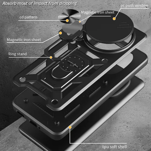 Techsuit - CamShield ütésálló tok - Honor Magic8 Pro - Arany