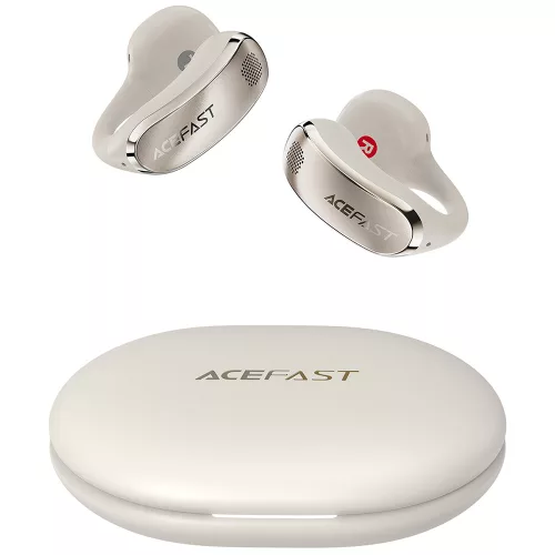 Acefast - Vezeték nélküli fülhallgató Aceclip Pro (FA006) - OWS sztereó, BT 5.4, dupla mikrofonos zajszűrés, 400mAh, IP55, C típusú - arany
