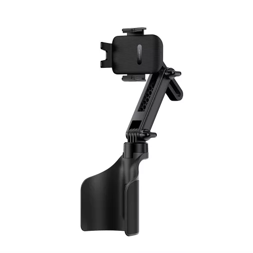 Acefast- Autós tartó (D63) - with 2 Bases, Reliable Clamps, One-key Opening, Flexible Rod, Csúszásgátló szilikon, Univerzális - Black