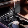 Acefast- Autós tartó (D63) - with 2 Bases, Reliable Clamps, One-key Opening, Flexible Rod, Csúszásgátló szilikon, Univerzális - Black