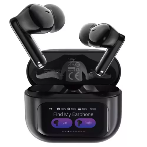 Acefast - Wireless Earbuds (W6) - ANC, AI ENC, Smart Display, Gaming Mode, BT5.4 - Black