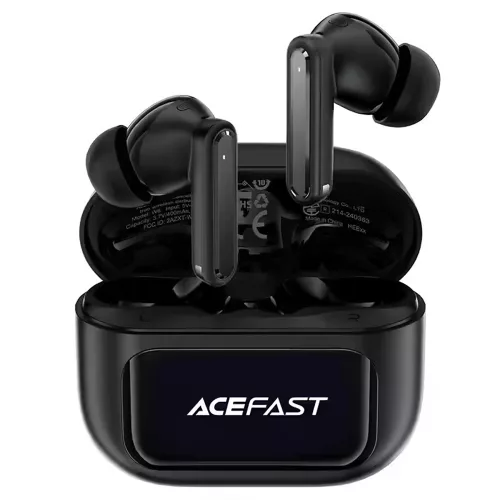 Acefast - Wireless Earbuds (W6) - ANC, AI ENC, Smart Display, Gaming Mode, BT5.4 - Black