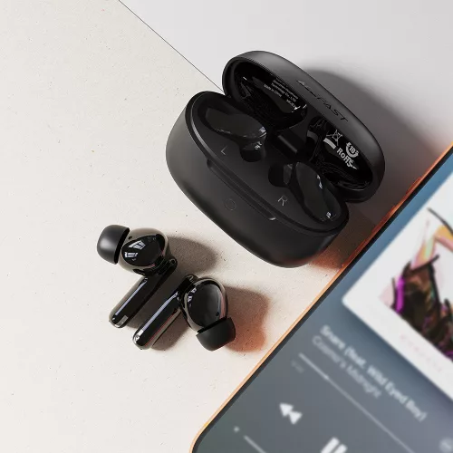 Acefast - Wireless Earbuds (W7) - In-Ear Design, TWS, AI Call Noise Cancelling, Game Mode, BT6.0 - Black