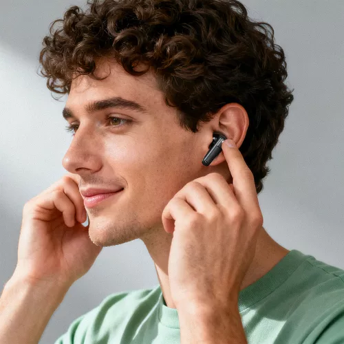 Acefast - Wireless Earbuds (W7) - In-Ear Design, TWS, AI Call Noise Cancelling, Game Mode, BT6.0 - Black