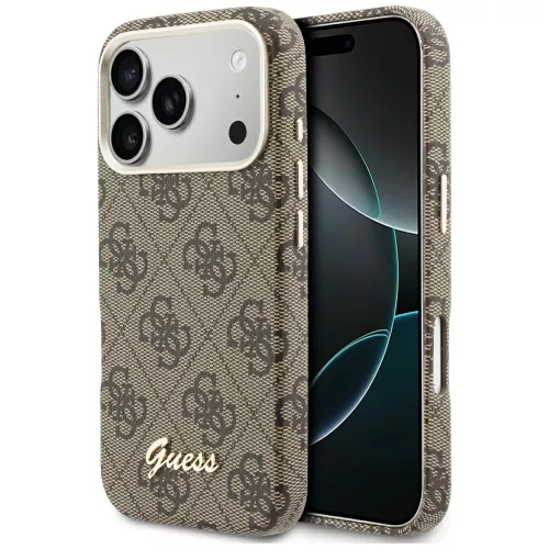 Guess - 4G Felirat MagSafe (GUHMP17L5P4FWMSW) - iPhone 17 Pro - Barna