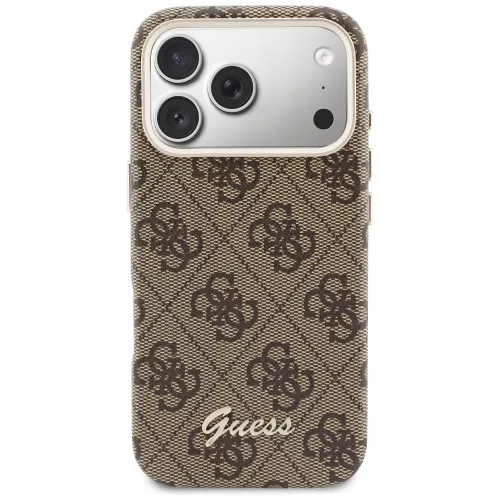 Guess - 4G Felirat MagSafe (GUHMP17L5P4FWMSW) - iPhone 17 Pro - Barna