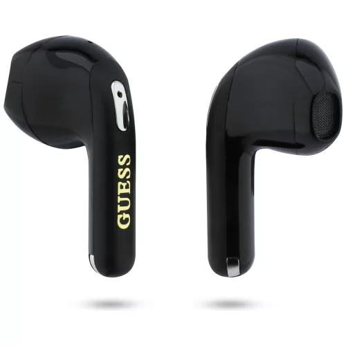 Guess - Vezeték nélküli fülhallgató Script Print (GUTWSA15HETK) - Fülbe helyezhető, Bluetooth, TWS, Kis kerek kialakítás - Fekete