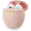 Guess - Vezeték nélküli fülhallgató Script Print (GUTWSA15HETP) - Fülbe helyezhető, Bluetooth, TWS, Kis kerek kialakítás - Rózsaszín