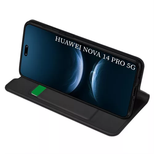Techsuit - Magskin Book kinyitható tok - Huawei nova 14 Pro - Fekete