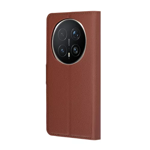 Techsuit - Leather Folio kinyitható tok - Honor Magic8 Pro - Barna