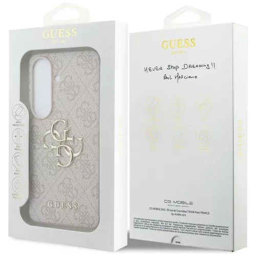 Guess - Keménytok 4G Nagy Fém Logó (GUHCS26S4GMGPI) - Samsung Galaxy S26 - Rózsaszín