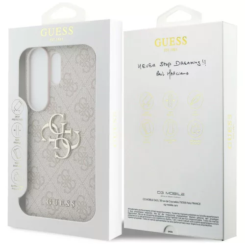 Guess - Keménytok 4G Nagy Fém Logó (GUHCS26L4GMGPI) - Samsung Galaxy S26 Ultra - Rózsaszín