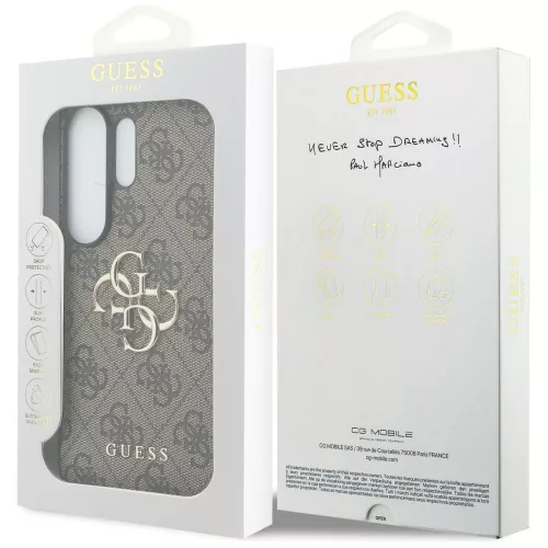 Guess - Keménytok 4G Nagy Fém Logó (GUHCS26L4GMGBR) - Samsung Galaxy S26 Ultra - Barna