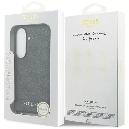 Guess - Keménytok 4G Klasszikus Logó Díszítővel (GUHMS26SGF4GGR) - Samsung Galaxy S26 - Fekete