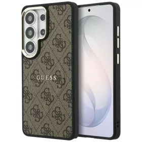   Guess - 4G Dombornyomott Gyűrű MagSafe (GUHMS26LP4MSEGCW) - Samsung Galaxy S26 Ultra - Barna
