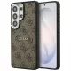 Guess - 4G Dombornyomott Gyűrű MagSafe (GUHMS26LP4MSEGCW) - Samsung Galaxy S26 Ultra - Barna