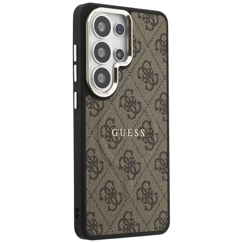 Guess - 4G Dombornyomott Gyűrű MagSafe (GUHMS26LP4MSEGCW) - Samsung Galaxy S26 Ultra - Barna