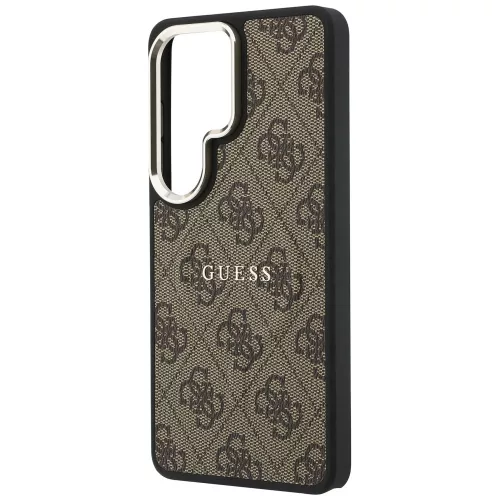 Guess - 4G Dombornyomott Gyűrű MagSafe (GUHMS26LP4MSEGCW) - Samsung Galaxy S26 Ultra - Barna