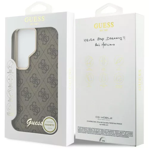 Guess - 4G Felirat MagSafe (GUHMS26S5P4FWMSW) - Samsung Galaxy S26 - Barna