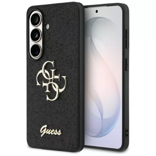Guess - Rögzített Csillámos Nagy 4G Fém Logó (GUHCS26SHG4SGK) - Samsung Galaxy S26 - Fekete