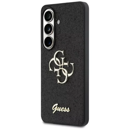 Guess - Rögzített Csillámos Nagy 4G Fém Logó (GUHCS26SHG4SGK) - Samsung Galaxy S26 - Fekete
