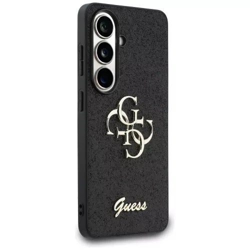 Guess - Rögzített Csillámos Nagy 4G Fém Logó (GUHCS26SHG4SGK) - Samsung Galaxy S26 - Fekete