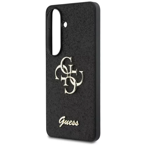 Guess - Rögzített Csillámos Nagy 4G Fém Logó (GUHCS26SHG4SGK) - Samsung Galaxy S26 - Fekete