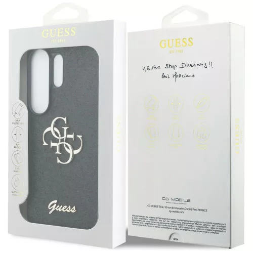 Guess - Rögzített Csillámos Nagy 4G Fém Logó (GUHCS26LHG4SGK) - Samsung Galaxy S26 Ultra - Fekete