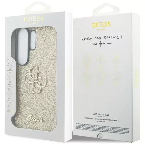 Guess - Rögzített Csillámos Nagy 4G Fém Logó (GUHCS26LHG4SGD) - Samsung Galaxy S26 Ultra - Arany