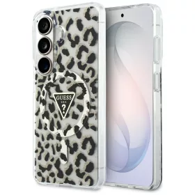   Guess - IML Leopárdmintás Háromszög MagSafe (GUHMS26SHLEGTGLK) - Samsung Galaxy S26 - Fekete