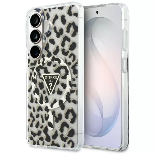 Guess - IML Leopárdmintás Háromszög MagSafe (GUHMS26SHLEGTGLK) - Samsung Galaxy S26 - Fekete