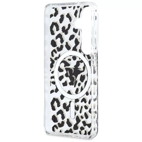 Guess - IML Leopárdmintás Háromszög MagSafe (GUHMS26SHLEGTGLK) - Samsung Galaxy S26 - Fekete