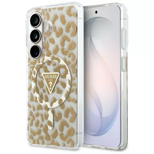Guess - IML Leopárdmintás Háromszög MagSafe (GUHMS26SHLEGTGLW) - Samsung Galaxy S26 - Barna