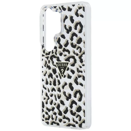 Guess - IML Leopárdmintás Háromszög MagSafe (GUHMS26LHLEGTGLK) - Samsung Galaxy S26 Ultra - Fekete