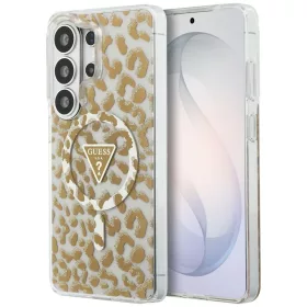  Guess - IML Leopárdmintás Háromszög MagSafe (GUHMS26LHLEGTGLW) - Samsung Galaxy S26 Ultra - Barna
