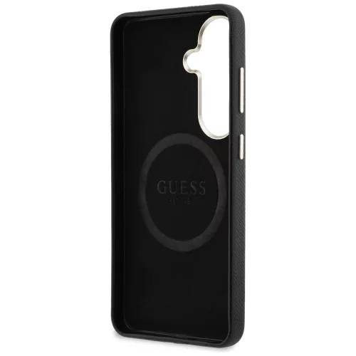 Guess - Strassz Kerek Logó MagSafe (GUHMS26SPGCRMDEK) - Samsung Galaxy S26 - Fekete