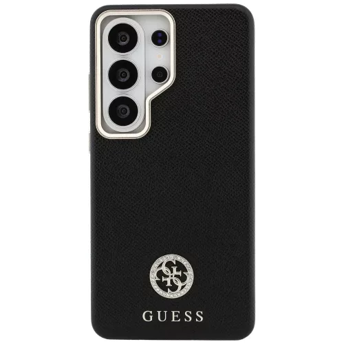 Guess - Strassz Kerek Logó MagSafe (GUHMS26LPGCRMDEK) - Samsung Galaxy S26 Ultra - Fekete