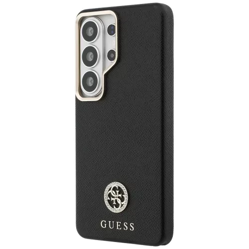 Guess - Strassz Kerek Logó MagSafe (GUHMS26LPGCRMDEK) - Samsung Galaxy S26 Ultra - Fekete