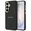 Guess - Saffiano Bazsarózsás Dombornyomott Gyűrű MagSafe (GUHMS26SPSAMSECK) - Samsung Galaxy S26 - Fekete