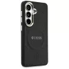 Guess - Saffiano Bazsarózsás Dombornyomott Gyűrű MagSafe (GUHMS26SPSAMSECK) - Samsung Galaxy S26 - Fekete