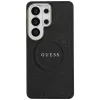 Guess - Saffiano Bazsarózsás Dombornyomott Gyűrű MagSafe (GUHMS26LPSAMSECK) - Samsung Galaxy S26 Ultra - Fekete